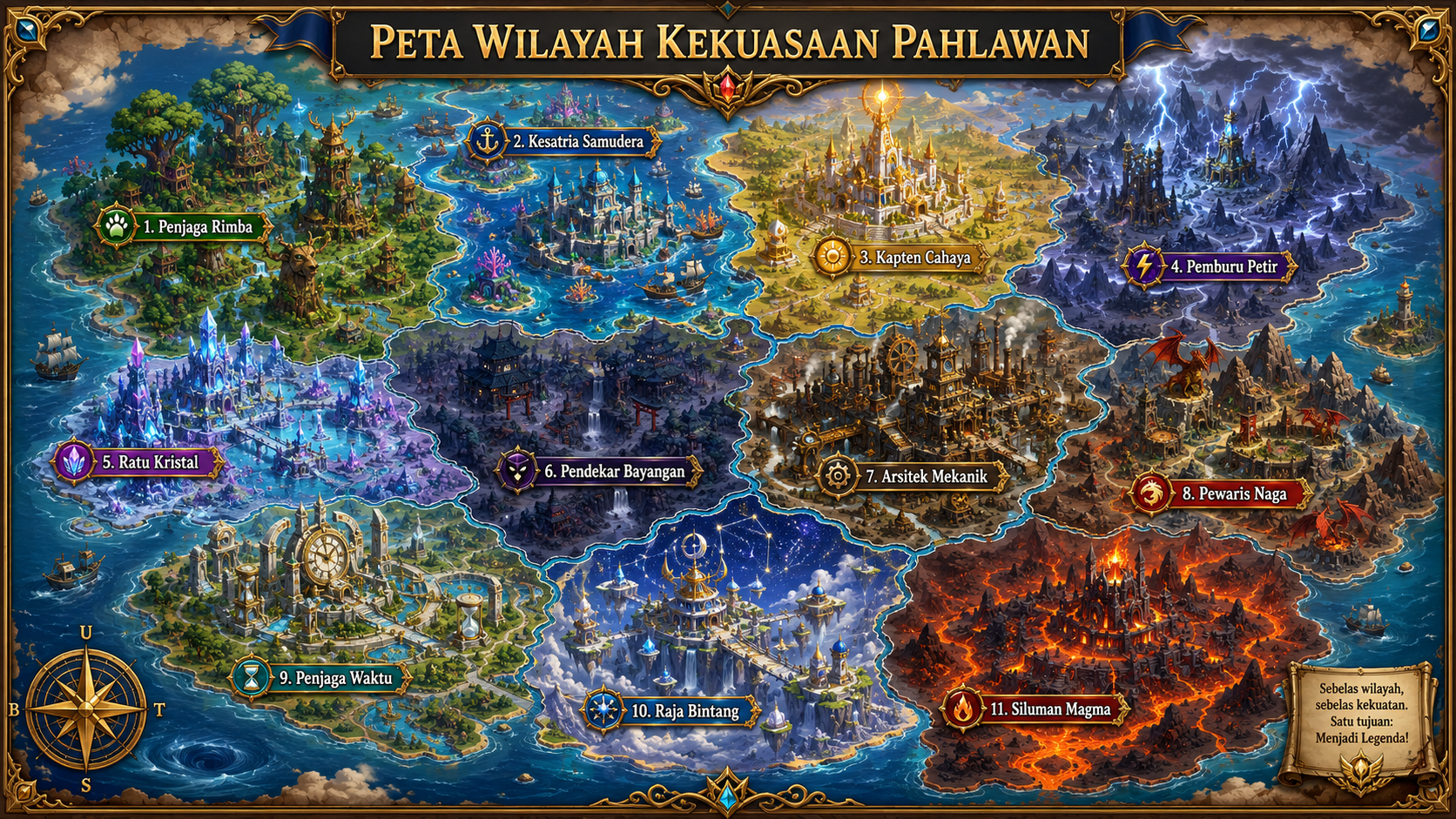 Peta wilayah kekuasaan pahlawan